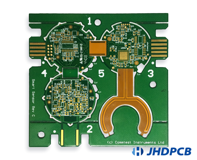 Six-layer rigid-flex board