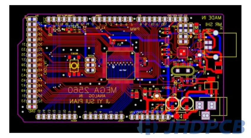Alternate the direction of pcb trace
