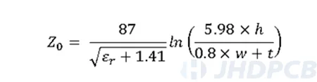Microstrip impedance formula (Z0)