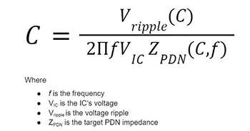 PDN impedance formula