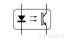 Transistor optocoupler circuit symbol