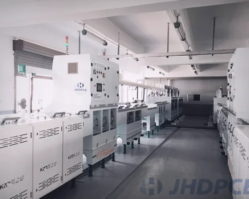 Grinding plate horizontal assembly line