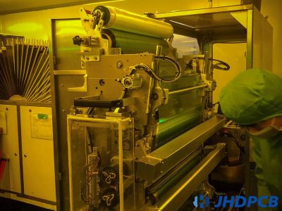 jhdpcb Dry film pressing in clean room